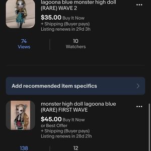SEARCH UP MY EBAY: SASCHO5783 I WILL BE SELLING OVER 50 RARE MONSTERHIGHDOLLS